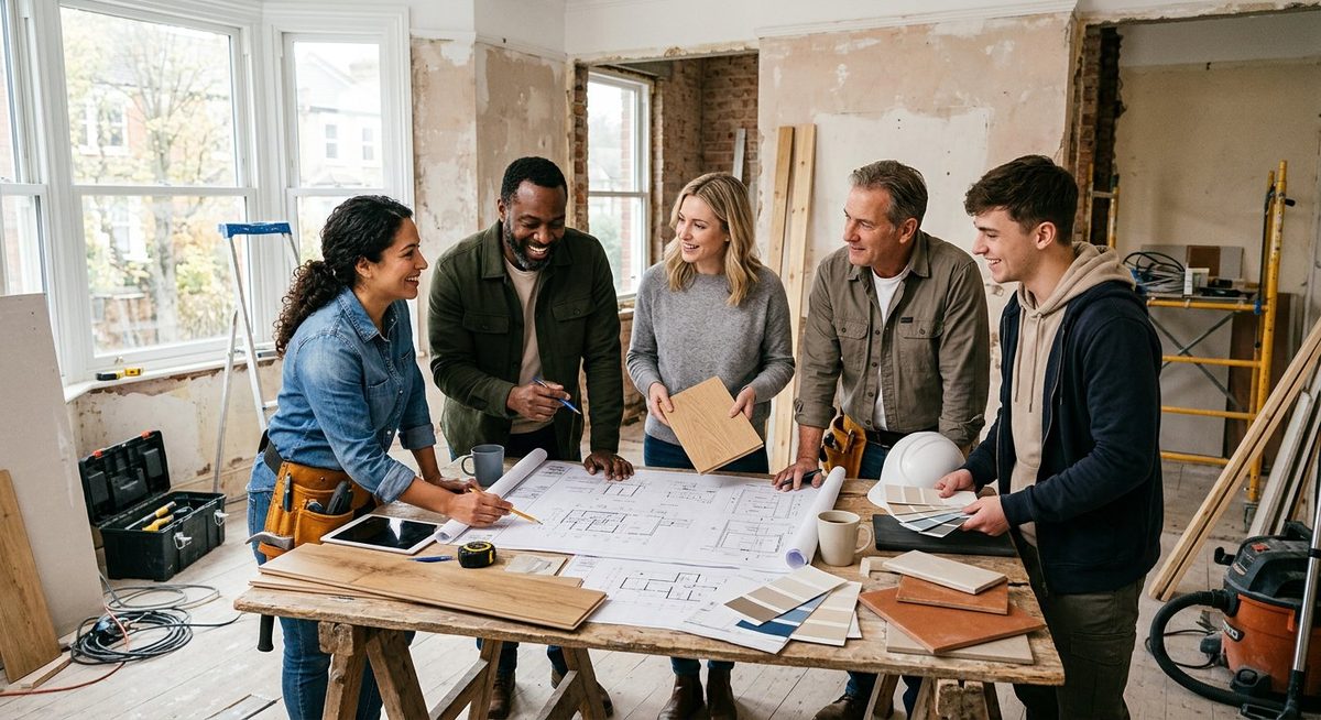 Our team planning a renovation together